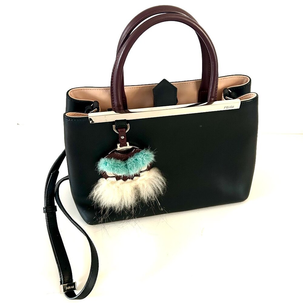 Rare Fendi Petite 2Jours with Monster Charm Mirror Bag EUC